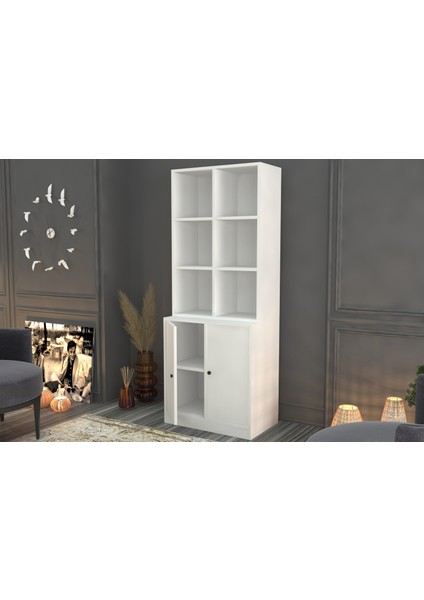 Rafli Dolapli Vitrin Beyaz 65 cm VTR-1001-Ç modelleri
