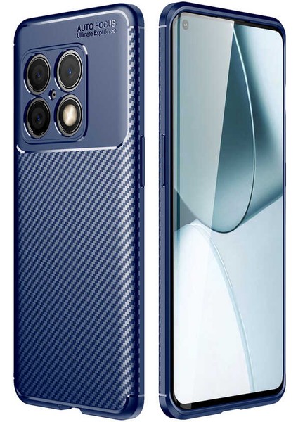 Casestreet Oneplus 10 Pro Kılıf Negro Karbon Korumalı Silikon Lüx Lacivert