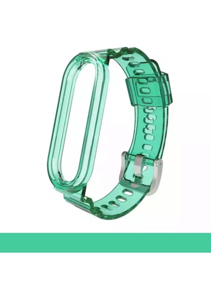 Xiaomi Mi Band 5 ve 6 Uyumlu Şeffaf Silikon Kordon