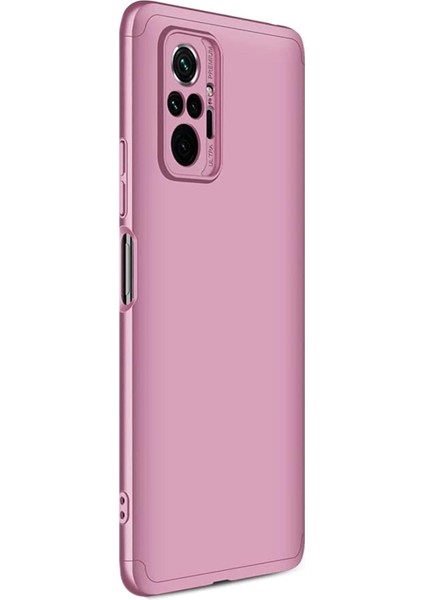 Xiaomi Redmi Note 10 Pro Max Kılıf Double Dip 360 Protective Rose Gold