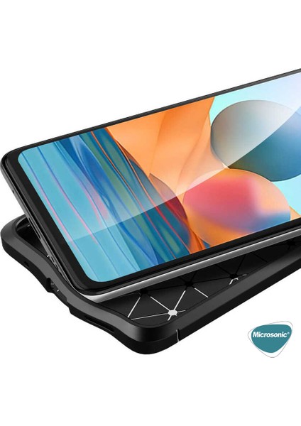 Xiaomi Redmi Note 10 Pro Max Kılıf Deri Dokulu Silikon Lacivert