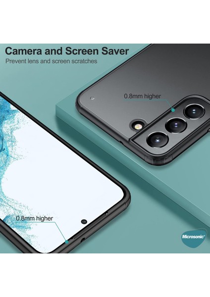 Samsung Galaxy S22 Kılıf Frosted Frame Lacivert