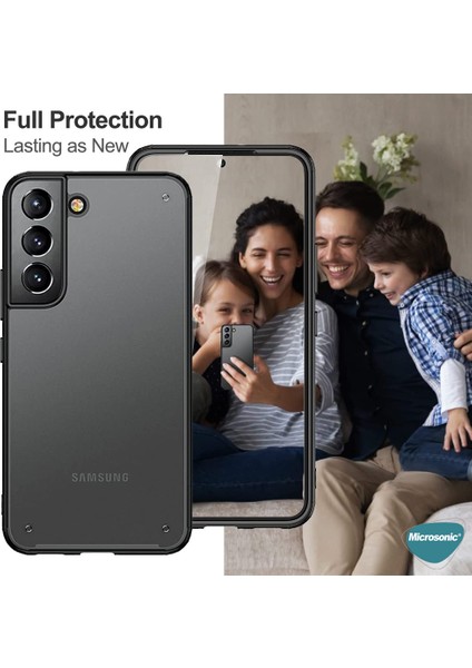 Samsung Galaxy S22 Kılıf Frosted Frame Lacivert