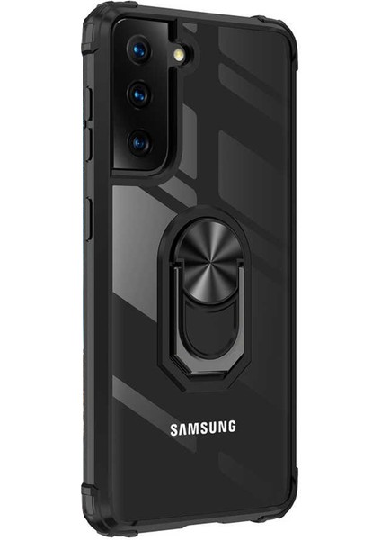 Samsung Galaxy S22 Plus Kılıf Grande Clear Ring Holder Siyah fiyatları