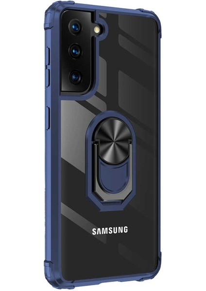 Samsung Galaxy S22 Plus Kılıf Grande Clear Ring Holder Lacivert fiyatları