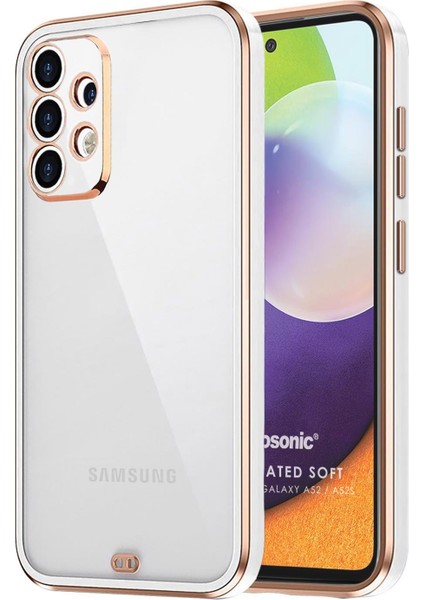 Samsung Galaxy A52S Kılıf Laser Plated Soft Beyaz