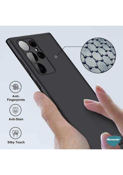 Samsung Galaxy S22 Ultra Kılıf Double Dip 360 Protective Kırmızı