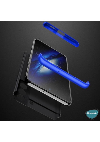 Samsung Galaxy S22 Plus Kılıf Double Dip 360 Protective Siyah Mavi
