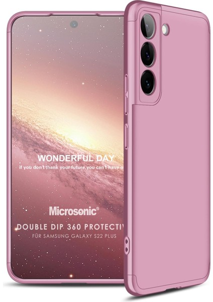 Samsung Galaxy S22 Plus Kılıf Double Dip 360 Protective Rose Gold