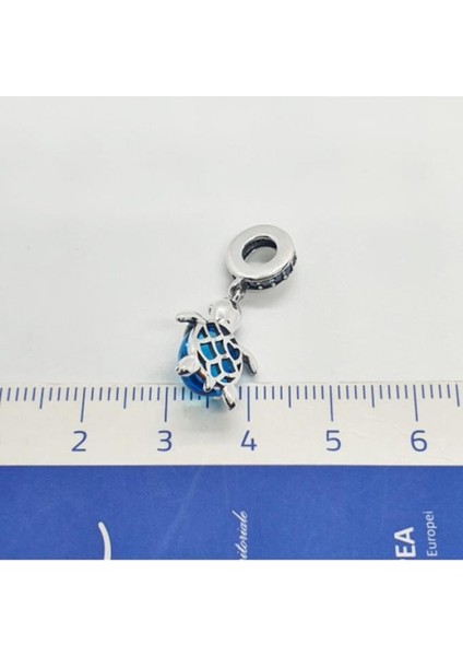 925 Ayar Bileklikleri Için Murano Cam Deniz Kaplumbağası Gümüş Charm fırsatları
