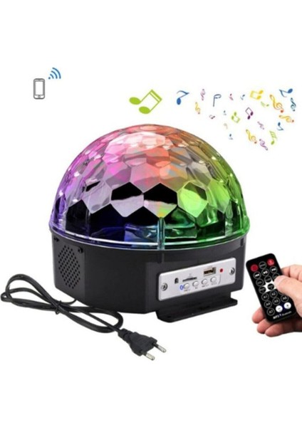 Bluetooth Sd Aux USB LED Disco Lamba Topu Speakerx