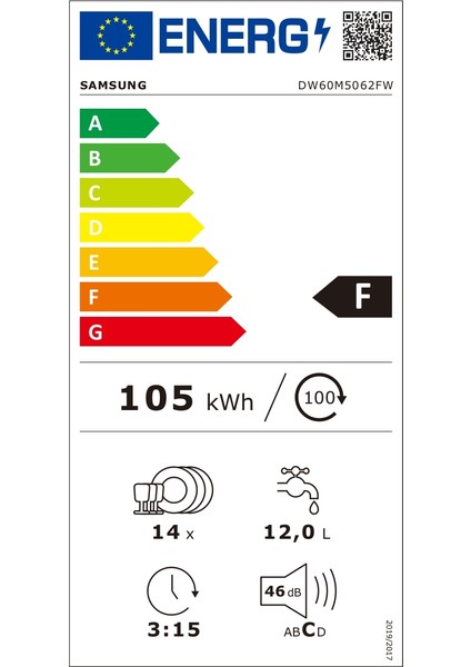 DW60M5062FW/TR 6 Programlı Bulaşık Makinesi