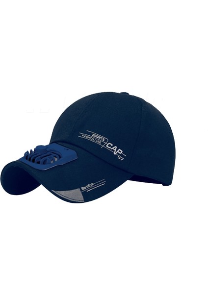 USB Şarj Fanı Güneş Şapkası Mavi (Yurt Dışından)