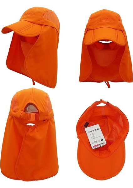 360 Derece Anti-Ultraviyole Güneş Şapkası Boyut Yetişkin Turuncu (Yurt Dışından) fiyatları