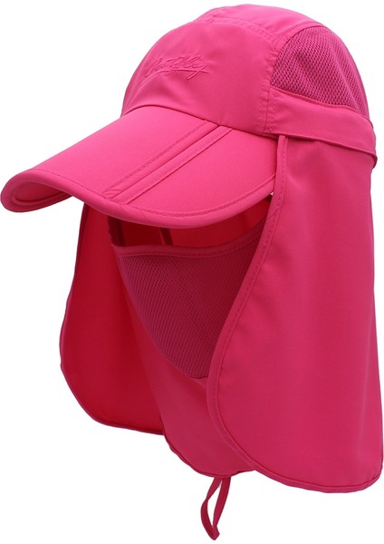 360 Derece Anti-Ultraviyole Güneş Şapkası Boyut Yetişkin Kırmızı Gül (Yurt Dışından)