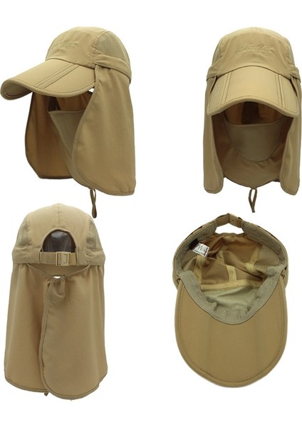 360 Derece Anti-Ultraviyole Güneş Şapkası Boyut Yetişkin Haki (Yurt Dışından) fiyatları