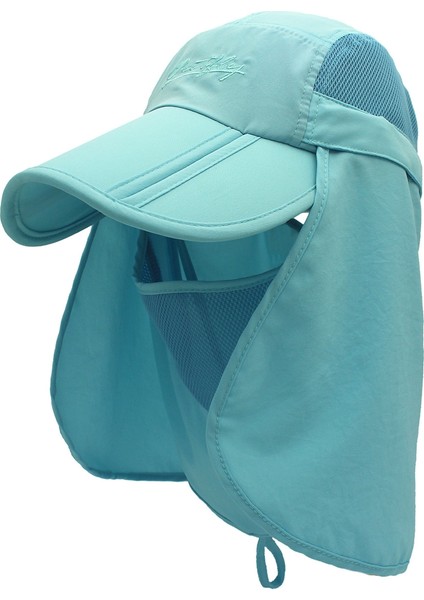 360 Derece Anti-Ultraviyole Güneş Şapkası Boyut Yetişkin Gökyüzü Mavi (Yurt Dışından)