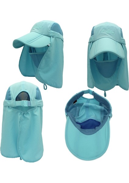 360 Derece Anti-Ultraviyole Güneş Şapkası Boyut Yetişkin Gökyüzü Mavi (Yurt Dışından) fiyatları