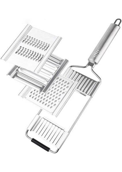 Ayarlanabilir 3 Farklı Başlıklı Tutmalı Sebze Dilimleyici Peynir Rendeleyici Aparat