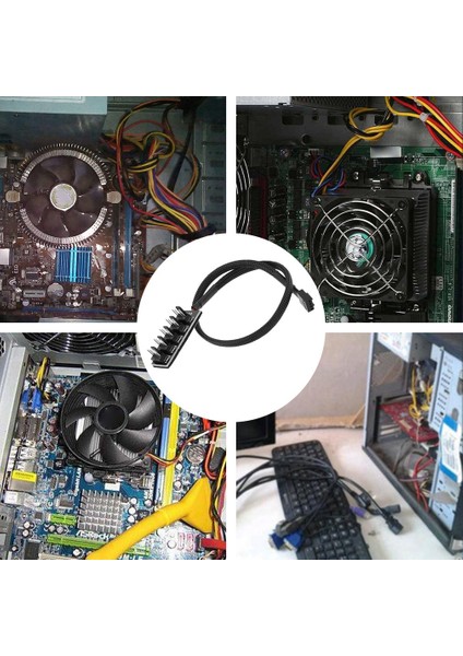 C Masaüstü Bilgisayar Cpu Şasi Fan 4 Pimli Pwm 1 Ila 5 Hub Adaptörü 3-Pimli/4 Pimli Soğutma Fan Konnektörü (Yurt Dışından)