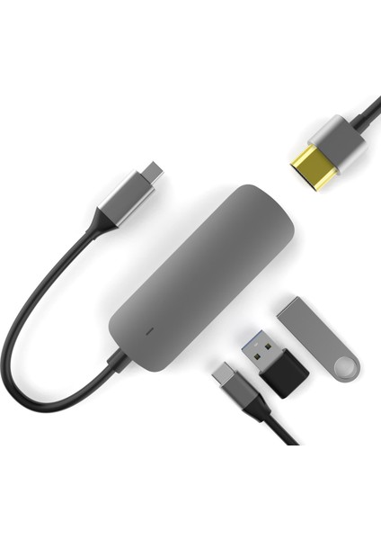C Bewei 4'ü 1 Arada Type-C Hub Type-C-Usb3.0+Usb2.0+Hdmı+Tip-C Çok Function Hub (Yurt Dışından)