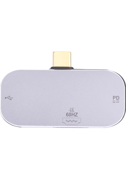 C 3'ü 1 Arada C Tip Erkek-Çift Type-C+4k 60Hz HDMI Dişi Dönüştürücü Adaptörü (Yurt Dışından)