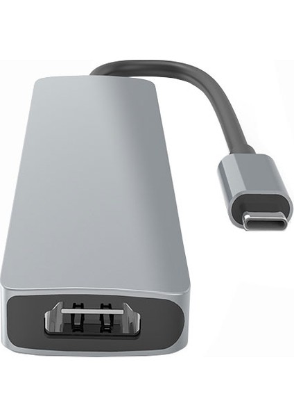 C Hc-13 Type-C Typ 6-In-1 Hub Splitter 4K HDMI Usb3.0/2.0 Tf Sd Kart Okuyucu Dizüstü Dizüstü Bağdaştırıcı Yerleştirme Istasyonu (Yurt Dışından)