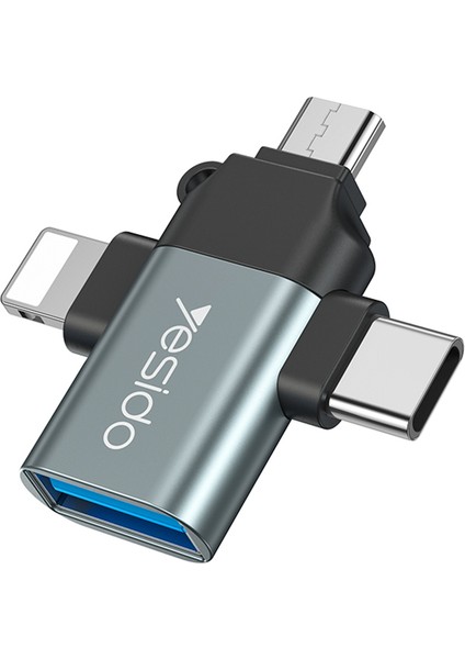 C Yesıdo GS15 3 In 1 Otg Adaptör Tipi C/micro/lightning - USB 3.0 Veri Iletim Dönüştürücüsü Iphone Tablet Sabit Disk Sürücüsü (Yurt Dışından)
