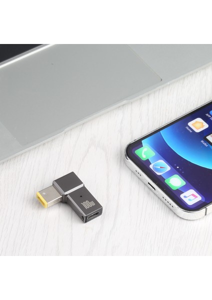 C 100W Type-C Dişi Ila Kare Erkek Dizüstü Bilgisayar Şarj Dönüştürücü Fiş Lenovo Için Şarj Kablosu Adaptörü (Yurt Dışından)