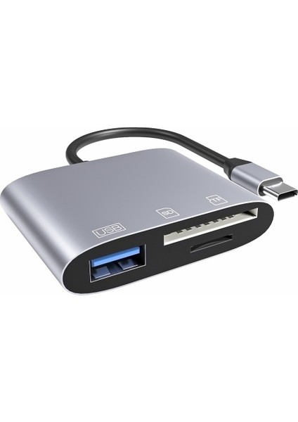 C NK-3041 Usb-C Hub 3-1-1 Usb3.0 Tf Bellek Kartı Okuyucu Otg Adaptörü (Yurt Dışından)