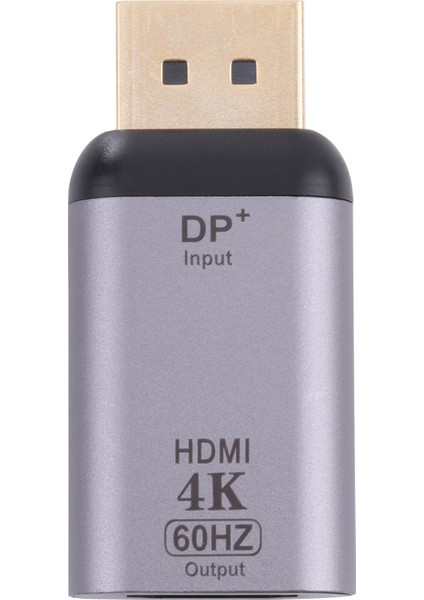 C Hdtv Monitör Projektör Için 4K 60Hz HDMI Kadın Dp'den Erkek Adaptör Dönüştürücü (Yurt Dışından)