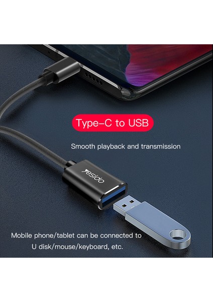 C Yesido GS01 Tip-C-Usb Otg Veri Iletim Adaptör Kablosu (Yurt Dışından)