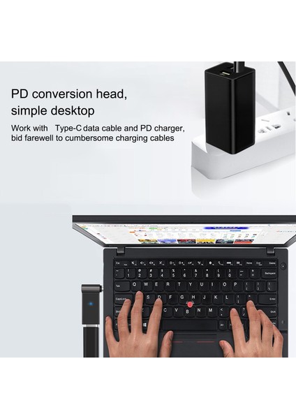 C 100W Type-C Dişi-Dc 7.9x5.0mm Erkek Dizüstü Bilgisayar Hızlı Şarj Dönüştürücü Fiş Lenovo Için (Yurt Dışından)