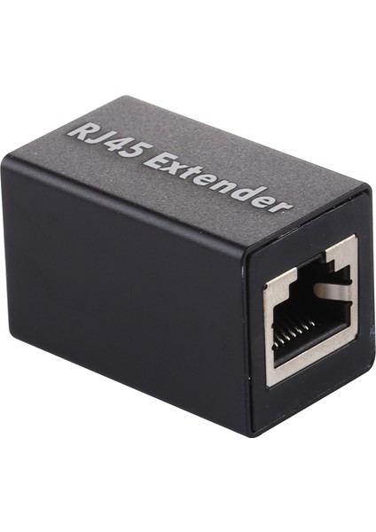 C RJ45 Dişi ve Dişi Konektör Satır Içi Lan Fiş Ethernet Kablosu Genişletici Adaptörü Siyah (Yurt Dışından)