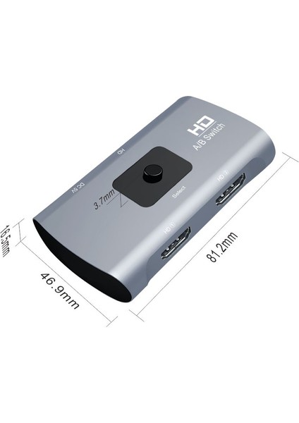 C Z56 Çift HDMI Dişi Type-C + HDMI Kadın Audio Video Iki Yönlü 4K Hd Switcher (Yurt Dışından)