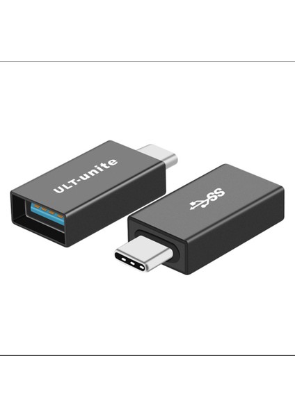 C Taşınabilir Usb-C Erkek-Usb-A Dişi Otg Konektör Adaptörü-Gri (Yurt Dışından)