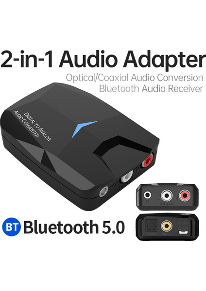 C MSD-M24 Bluetooth 5.0 Ses Adaptör Alıcı Dijitalden Analog Fiber Optik Koaksiyel Ses Dönüştürücüsü (Yurt Dışından)