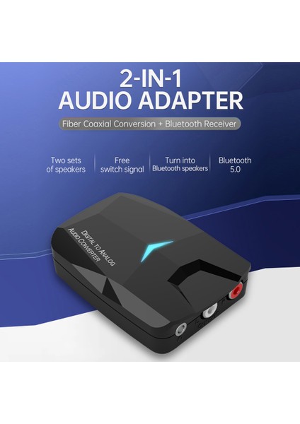 C MSD-M24 Bluetooth 5.0 Ses Adaptör Alıcı Dijitalden Analog Fiber Optik Koaksiyel Ses Dönüştürücüsü (Yurt Dışından)