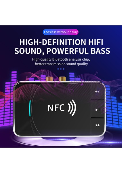C T39 Kablosuz Nfc Bluetooth 5.0 Alıcı Verici 3.5mm Aux Hıfı Stereo Ses Adaptörü (Yurt Dışından) indirimleri