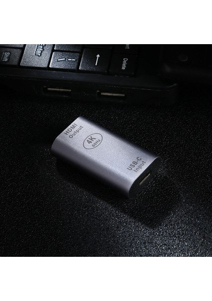 C 4K 60Hz USB 3.1 MacBook Chromebook Pixel Için HDMI Kadın Adaptör Dönüştürücü Tip C Tipi (Yurt Dışından)