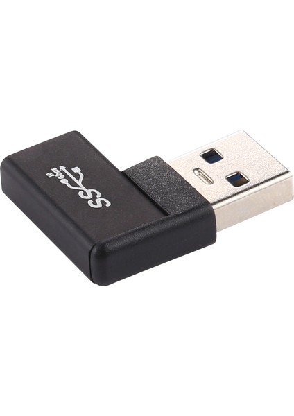 C 90 Derece Diken Tip C Dişi - USB - 3.0 Erkek 10GBPS Dizüstü Bilgisayar Masaüstü Pc Için Veri Adaptörü (Yurt Dışından)