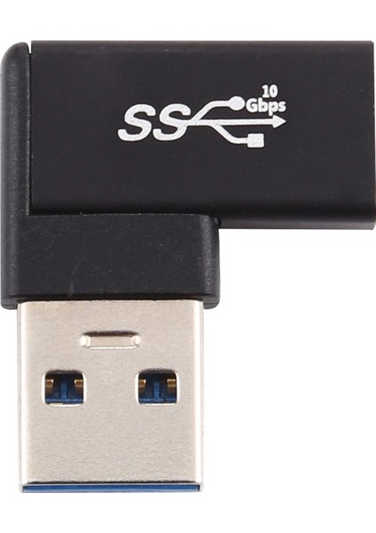 C 90 Derece Diken Tip C Dişi - USB - 3.0 Erkek 10GBPS Dizüstü Bilgisayar Masaüstü Pc Için Veri Adaptörü (Yurt Dışından)