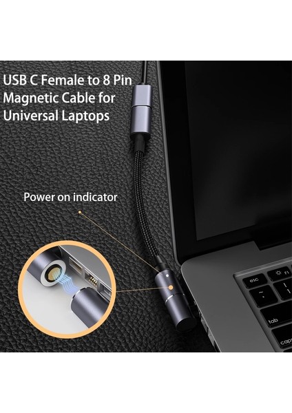 C Lenovo Ideapad Için 20V 2.25A 3.25A Dizüstü Bilgisayar Güç Kablosu 100W Hızlı Şarj USB Type-C-4.0mm*1.7mm Manyetik Dönüştürücü Kablosu (Yurt Dışından)