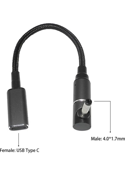 C Lenovo Ideapad Için 20V 2.25A 3.25A Dizüstü Bilgisayar Güç Kablosu 100W Hızlı Şarj USB Type-C-4.0mm*1.7mm Manyetik Dönüştürücü Kablosu (Yurt Dışından)