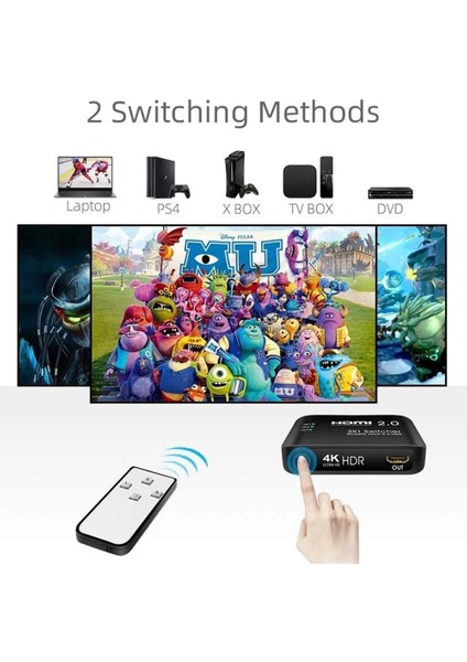C 3 Giriş 1 Çıkış 4K HDMI Anahtarlayıcı Hub Yuv 4: 4: 4 Hdr Hdcp HDMI 2.0 Adaptör Anahtarlayıcı Ir Alıcı Ps4 Xbox One Hdtv Için Uzaktan Kumanda (Yurt Dışından) fırsatları