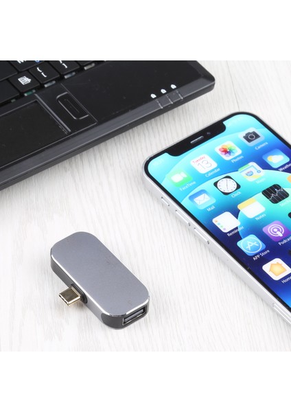 C 3 Tip-C Erkek-Type-C+Usb+Dp Dişi Dönüştürücü Adaptörü (Yurt Dışından)