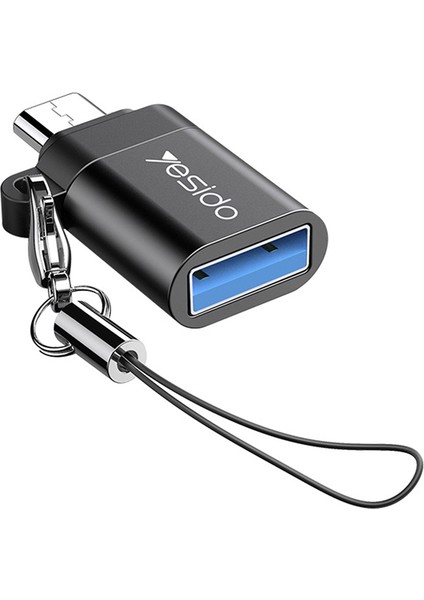C Android Telefon Tableti Için Anahtarlık ile Yesido GS07 Taşınabilir Mikro USB - USB Otg Adaptörüne (Yurt Dışından)