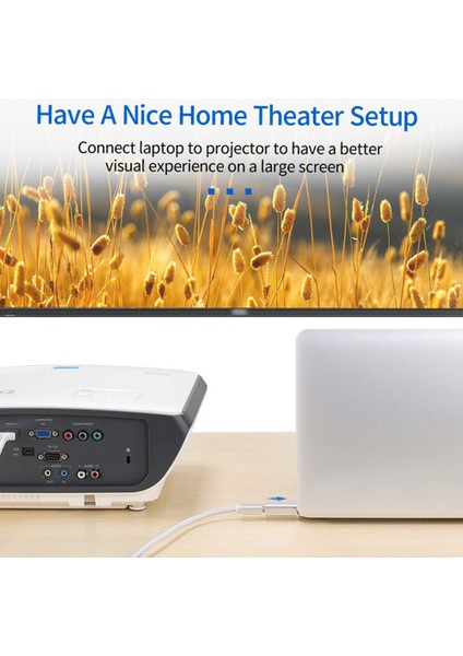 C Mini Dp Erkek-Hdmı Kadın Adaptör Altın Kaplama Konektör Dönüştürücü 1080P Yüksek Hızlı Veri Senkronizasyon Aktarımı (Yurt Dışından)