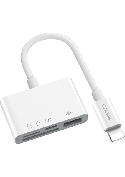 C Yesido GS12 4 USB Kamera Adaptörü Sd/tf Kart Okuyucu Kiti Iphone Ipad Otg Kablosu (Yurt Dışından)