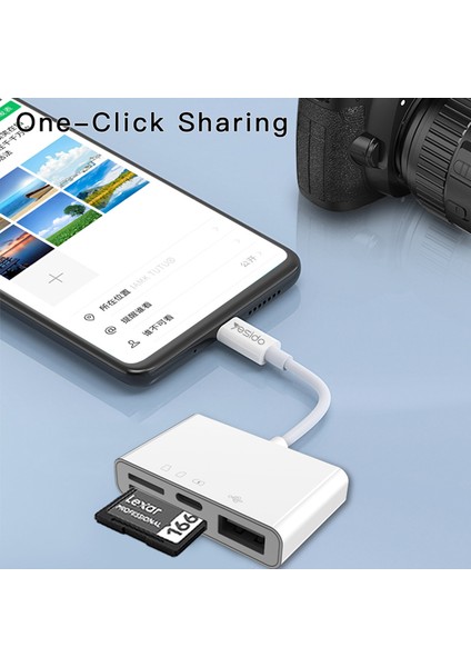 C Yesido GS12 4 USB Kamera Adaptörü Sd/tf Kart Okuyucu Kiti Iphone Ipad Otg Kablosu (Yurt Dışından) fırsatları